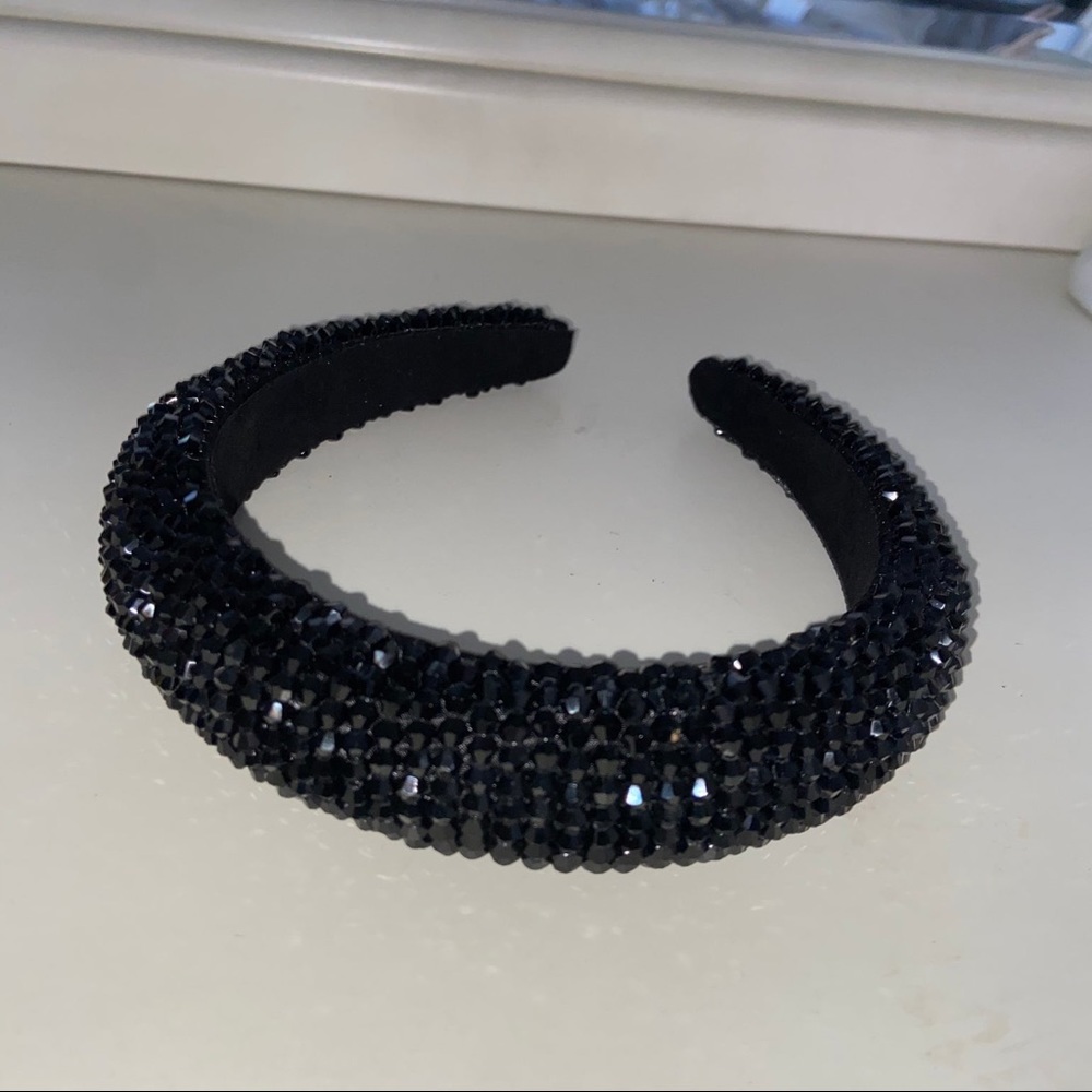 Black Sparkly Bling Headband